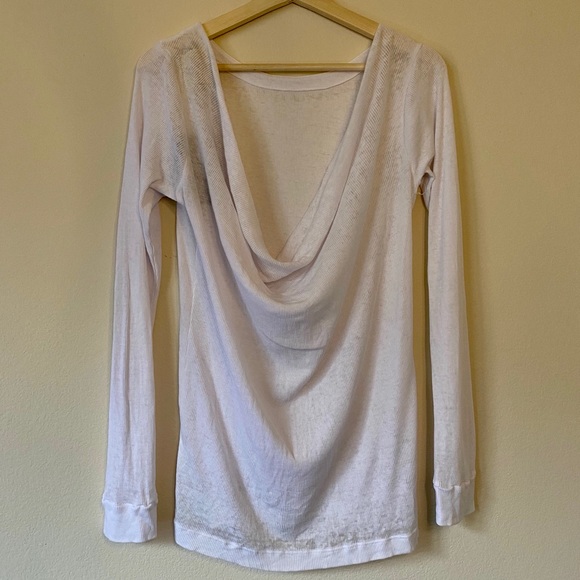 Chaser Open Back Distressed Long Sleeve Shirt Set - Picture 6 of 9